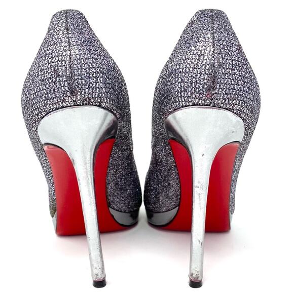 Christian Louboutin Filo 120 Glitter Specchio Pumps EU 38 / US 7 - Picture 8 of 13